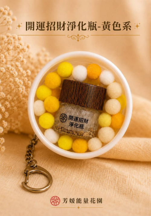 淨化瓶-掛娃包10ML-黃色系 開運招財淨化瓶-掛娃包款(10ML)