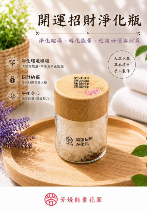 開運招財淨化瓶-淨宅款-木蓋50ML補充包
