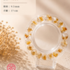 36天然黃膠花水晶手環 天然黃膠花水晶手環